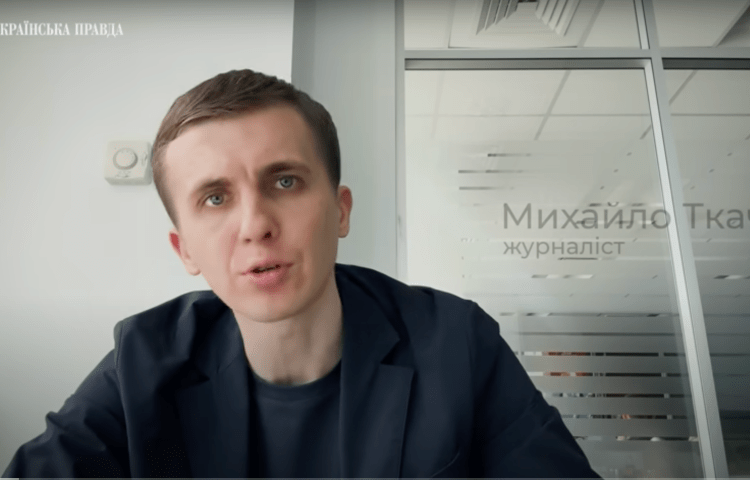On May 13, lead investigative reporter Mykhailo Tkach received a threatening message in connection to his video reporting, and he is one of several Ukrainska Pravda journalists who have recently received such messages. (Ukrainska Pravda/YouTube)